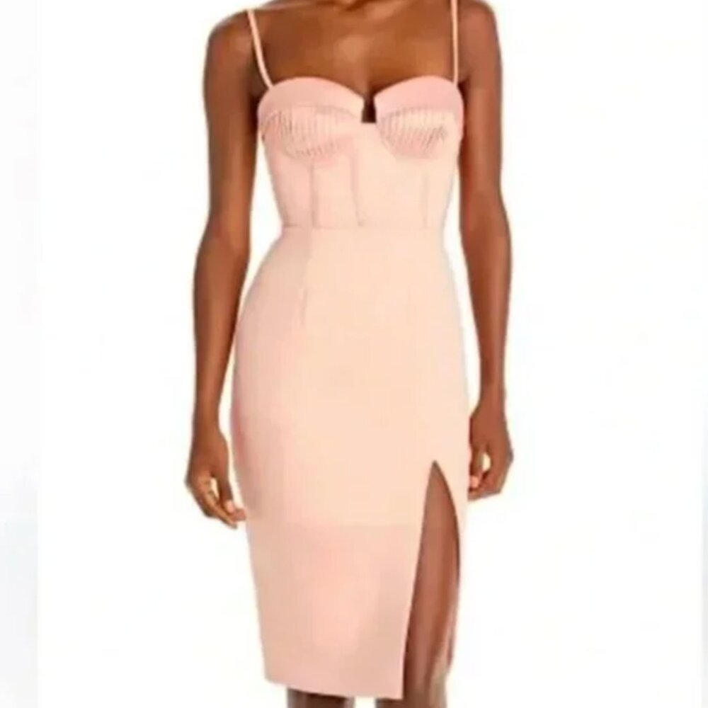 NWT LAVISH ALICE PLEATED CORSET MIDI DRESS SIZE 6